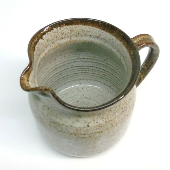 Studio Art Pottery SERVING PITCHER 36oz Speckled 5.5"T Signed Craig T Roberts - Picture 3 of 8